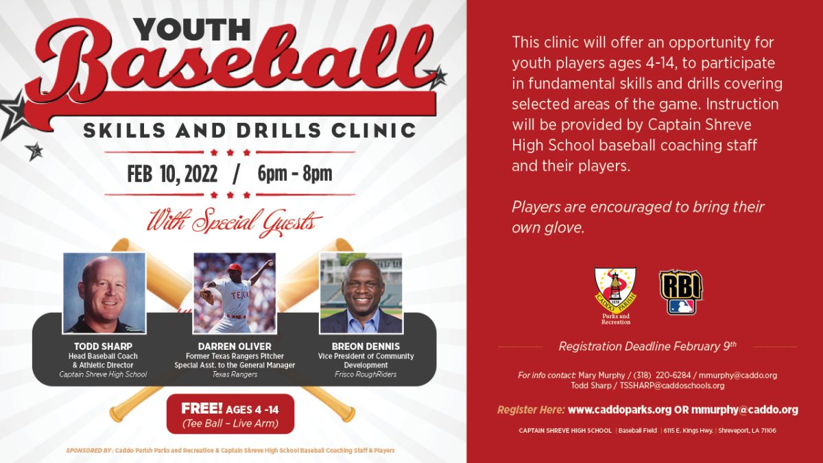 Youth Baseball Skills And Drills Clinic Caddo Parish