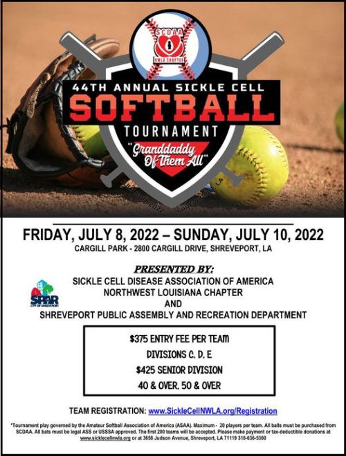 44th Sickle Cell Softball Tournament Caddo Parish