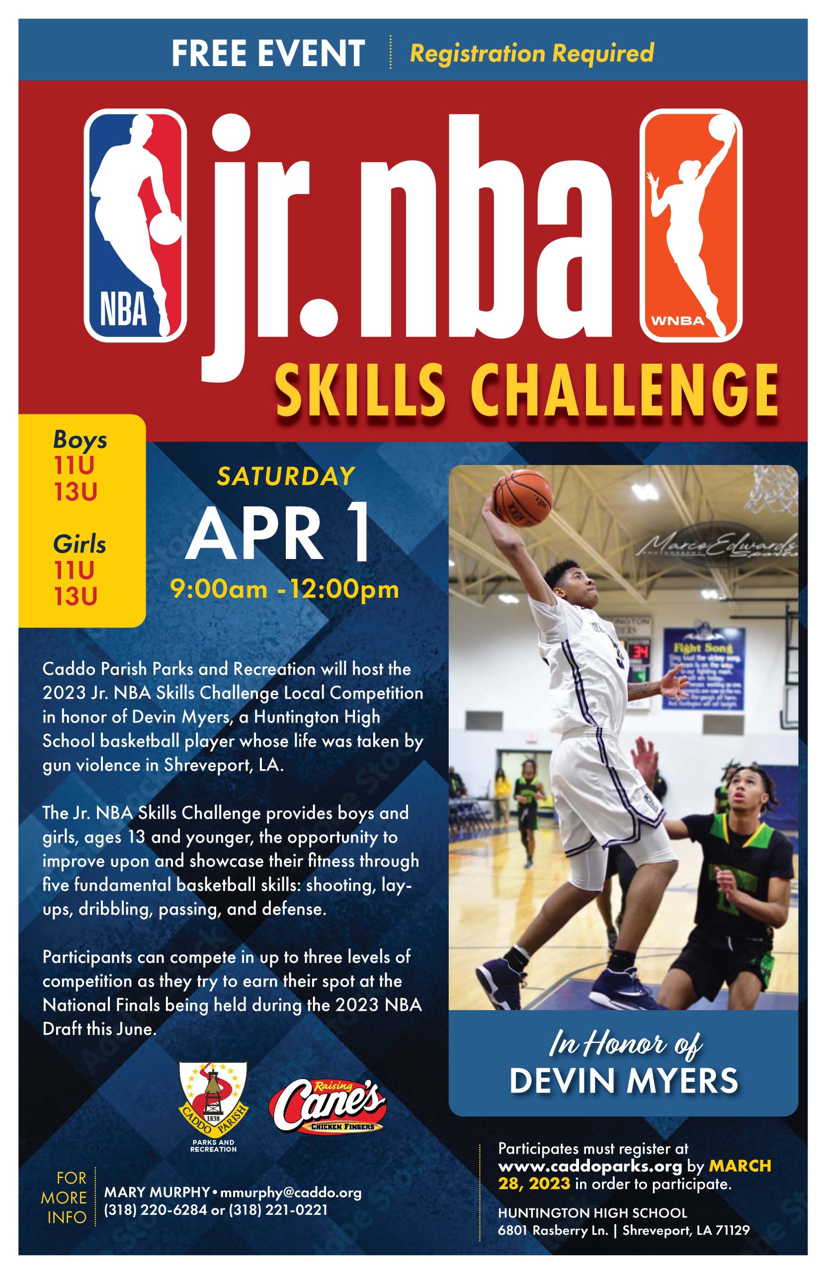 Caddo Parish Parks & Recreation to Host 2nd Annual Jr. NBA Skills