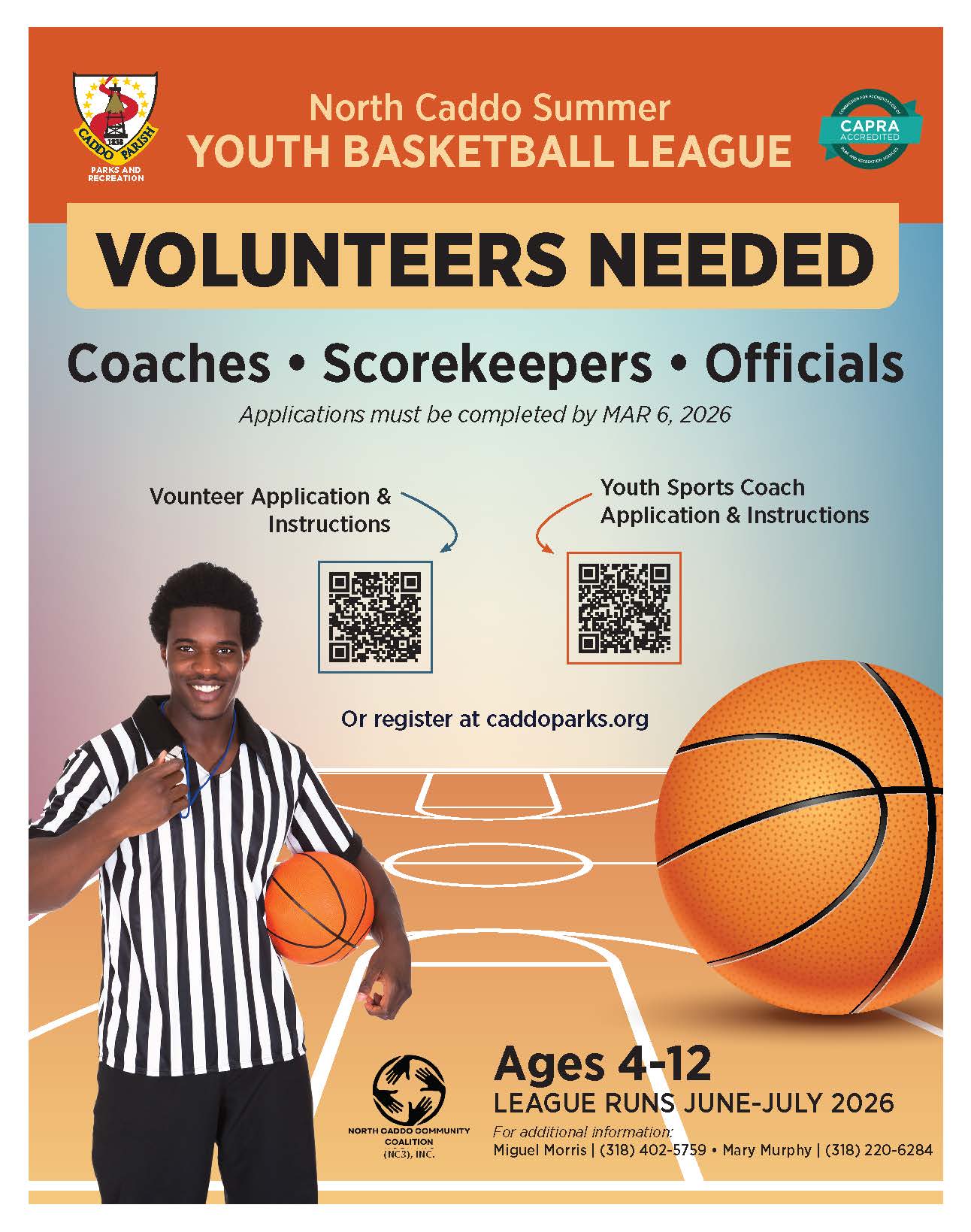 Featured image for “North Caddo Summer Youth Basketball League Volunteers Needed”